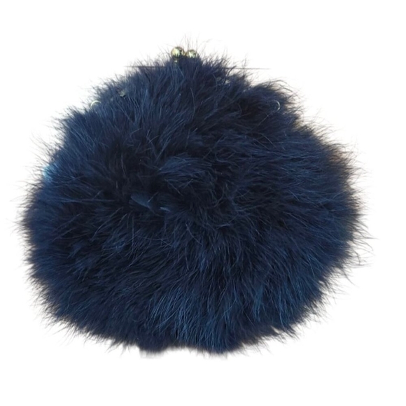 Power Of Love Feather Purse In Navy windsorstore - Picture 4 of 11